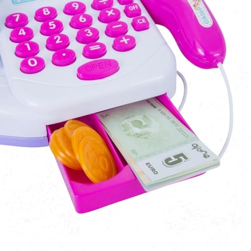 Brinquedo Caixa Registradora Infantil Calcula Emite Som E Acessórios