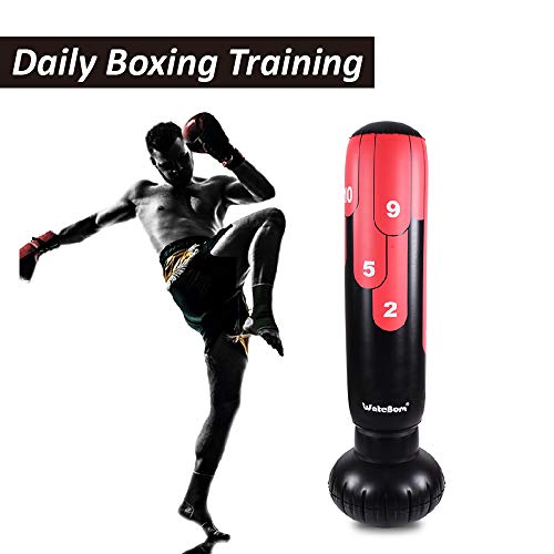 Amazon Brand - Umi Inflatable Punching Bags, Boxing Bag with Stand, Focal Bags, Fitness Punching Bag