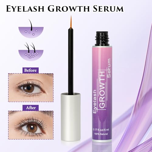 Premium Eyelash Growth Serum, Eyebrow Growth Serum, 18 Plant Extracts for Advanced Lashes Enhancer Longer, Fuller and Thicker, Natural Beauty Enhancement(5ml) - Thumbnail 7