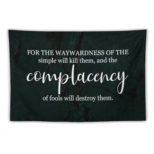 Tapiz textil de pared grande con frase inspiradora para decorar interiores
