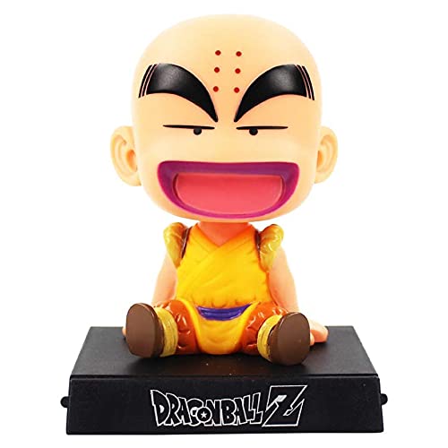 Image of AUGEN Super Hero Krillin Action Figure Limited Edition DBZ Bobblehead with Mobile Holder for Car Dashboard, Office Desk & Study Table (Pack of 1)