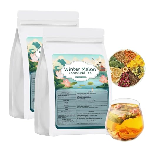 Winter Melon Lotus Leaf Tea,Chrysanthemum Wax Gourd Lotus Leaf Herbal Teabag,Oil Cleansing Tea,9 Ingredients Herbal Bags for Liver & Kidney
