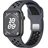 DGege Compatible with Apple Watch Series 10 Band 45mm 46mm 44mm 42mm 49mm for Men Women,Soft Silicone Sport Breathable Replacement for iWatch SE Series 10 8 7 6 5 4 3 2 1 Ultra/Ultra 2