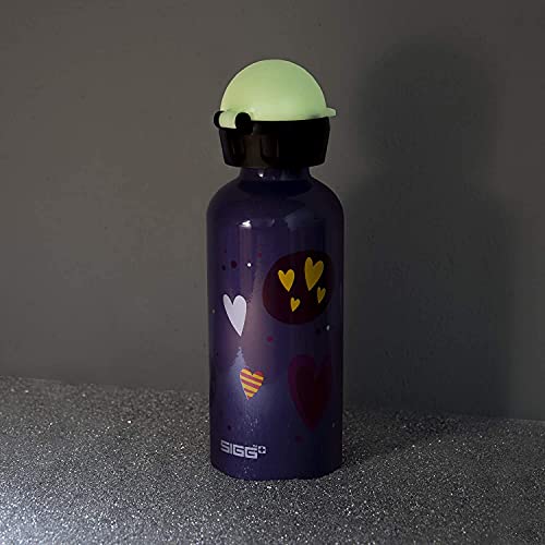 Sigg - Kids Water Bottle - Glow Heartballoons - Leakproof - Lightweight - Bpa Free - Aluminum - 13 Oz #TOP7