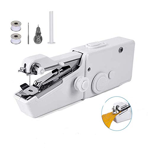 Handheld Sewing Machine,Portable Sewing Machine,Mini Cordless Handheld Electric Stitch Tool for Quick Repairing, Fabric, Clothing, Kids Cloth, Home Travel Use