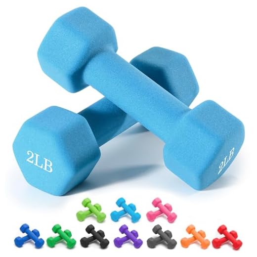 Portzon Set of 2 Neoprene Dumbbell Hand Weights, Anti-slip, Anti-roll, Pink
