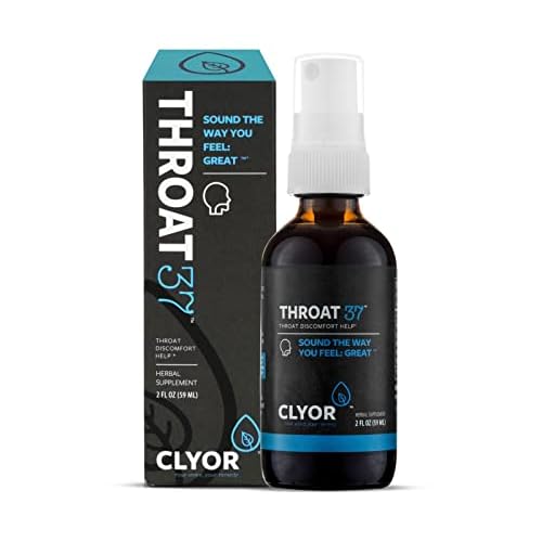 Throat37 - Sore Throat Spray - Formerly Sprouts Throat Remedy, Quick and Effective All Natural Herbal Remedy Protect Vocal Chords with Elderberry Green Tea & Echinacea Herb, 2oz THROAT37 by Clyor