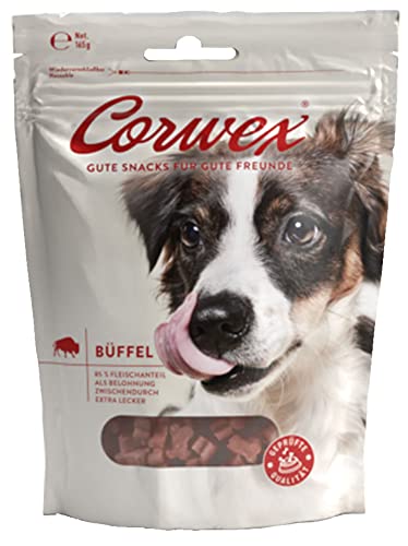 Corwex Hundesnack Soft-Treats (165g, Büffel) Tranigssnacks | herzhaft softe Hundeleckerli für Training oder als Snack | Für Alle Rassengrößen | glutenfrei & mit hohem Fleischanteil