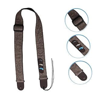 ERINGOGO Sangles De Guitare Basse Sangle De Guitare En Tissu Ceinture De Guitare Décor Sangle De Remplacement De Guitare Accessoire De Guitare Sangle D'Épaule Utilisation De La Guitare – Image 5