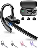 New Bee Oreillette Bluetooth sans Fil Kit V5.1 Main Libre Bluetooth Oreillette Double Mic ENC Cancellation 12 Hrs D'autonomie en Conversation Continue pour La Conduite/Le Bureau