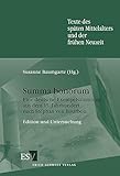 Summa bonorum: Eine deutsche Exempelsammlung aus dem 15. Jahrhundert nach Stephan von Bourbon Edition und Untersuchung (Texte des späten Mittelalters und der frühen Neuzeit (TMA), Band 40)
