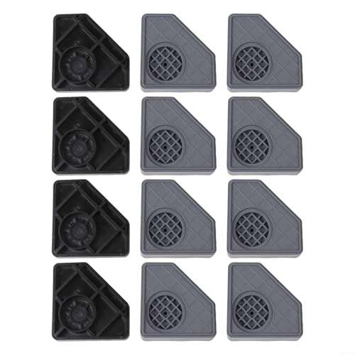 Filteilect Almohadillas para el refrigerador y la lavadora, absorción de golpes, antivibración, antideslizante, estabilizador con aumento de altura para un funcionamiento silencioso, 9 x 9 (doble capa