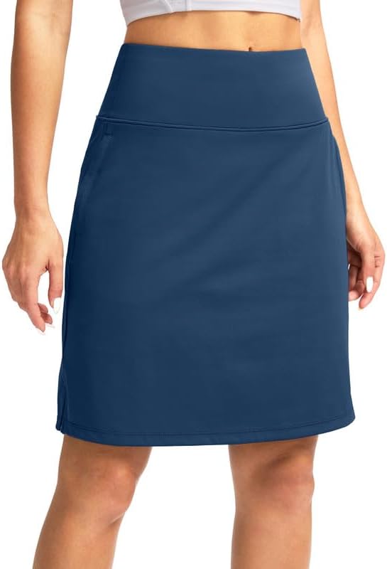 G Gradual 20" Golf Skorts Skirts for Women with Pockets Knee Length Skort Athletic Modest Long Tennis Skirts for Women