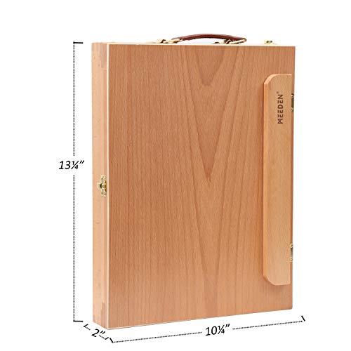 Meeden Table Sketch Box Easel -Portable Solid Beech Tabletop Wood Easel Drawing & Sketching Board With Storage Drawer & Palette For Beginner Artist, Art Students & Kids, Canvas Up To 11" × 14" #TOP2
