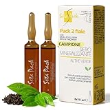 SETA PACK - Ampullen für das Haar für Damen, 2 Ampullen x 10 ml, mineralisierende Ampullen für Haare mit grünem Tee - Ampullen zur Wiederaufbau beschädigter Haare