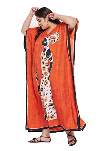 Women Plus Size Caftans Polyester Bathing Suit Cover Up Dubai Kaftan Maxi House Dresses for Summer3
