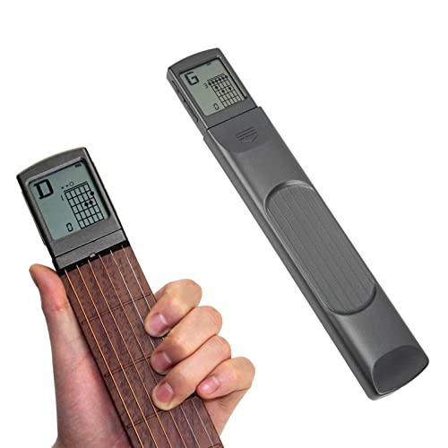 prática de guitarra pescoço bolso guitarra pescoço instrutor de acordes display digital 6 trastes fe
