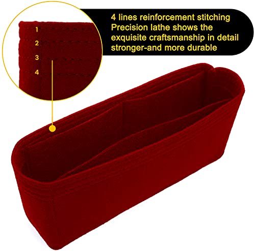 Image of GREENSHEEP Women Felt Fabric Purse Organizer Inserts for Ladies Shoulder Handbag, Tote, Hobo Bag Purse Divider, Multiple Storage Compartment