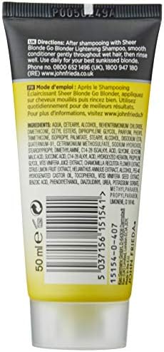 John Frieda Go Blonder Lighting Conditioner for Blonde Hair Travel Size, 50 ml