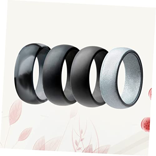 Set de 4 anillos de silicona para parejas gris camuflado miniatura 2