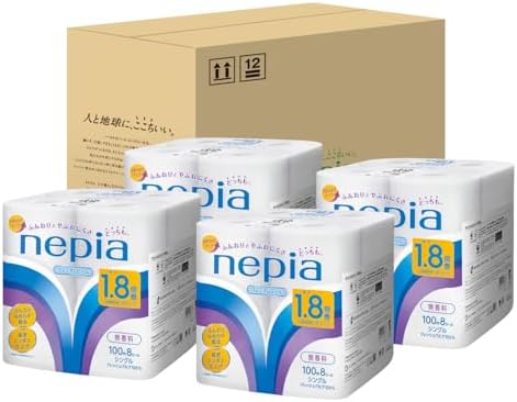 （22:30時点） 【Amazon.co.jp限定】ネピア トイレットロール 1.8倍巻100m(シングル) 無香料 32ロール(8ロール×4パック)【ハーフケース品】FSC