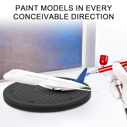 360 Degree Rotating Turntable for Paint Spraying & Craft Projects, 10-inch Diameter Airbrush Stand for Use with Airbrush Paint Spray Booth, Sculpting, Cake Decorating & More, Airbrush Accessories