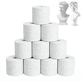 10 Rollen Gipsbinden Babybauch Set, Gipsbinden zum Basteln 5 x 270cm, Schnelltrocknend, Gips Abdruck Binden für Babybauch Gipsabdruck, Modellbau, DIY