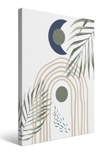 Impression d'art Boho Green Blue 4 pour créer un salon zen et nature
