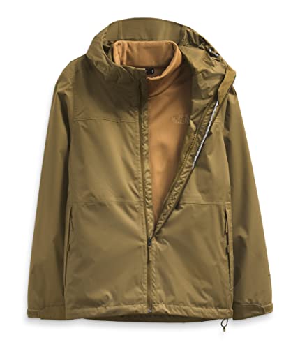 THE NORTH FACE Jaqueta masculina com capuz Arrowood Triclimate, oliva militar/marrom utilitário, GG