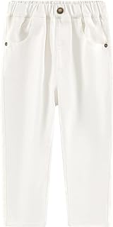 Boys' Uniform Pants Elastic Waistband Pull On Pants for Kids