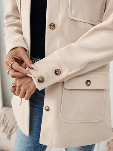 Cozy Apricot Womens Fall Winter Jacket – Effortless Style with a Loose Fit - Image 4