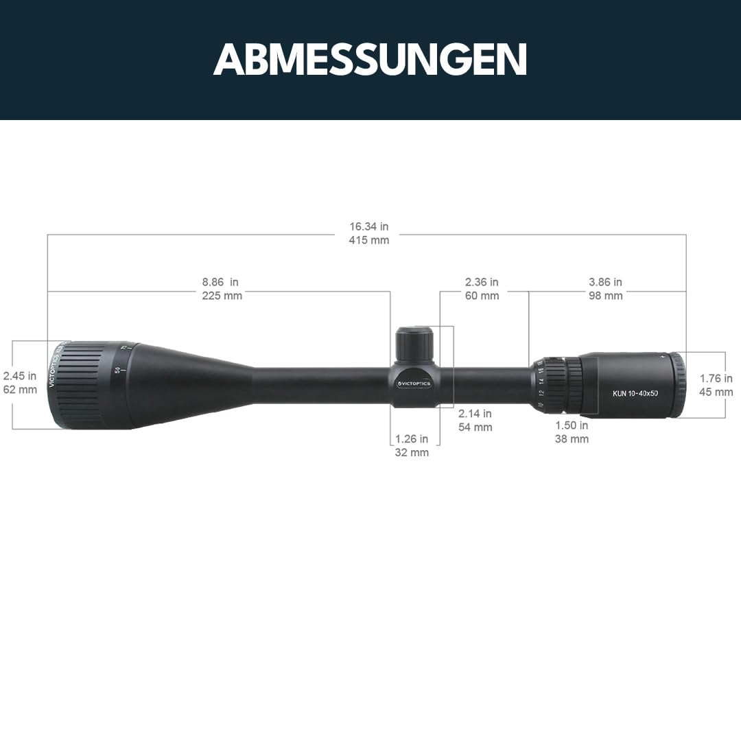 Vector Optics Victoptics OPSL24 C4 10-40x50 celownik optyczny dla Airsoft i strzelców sportowych