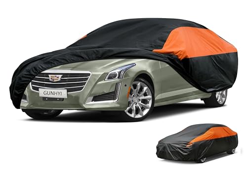 Image of GUNHYI Cadillac Car Cover Custom Fit Cadillac CTS (2015-2019) Waterproof All Weather for Automobiles, Lightweight Full Exterior Cover Outdoor Sun UV Rain Dust Snow Wind Protection.