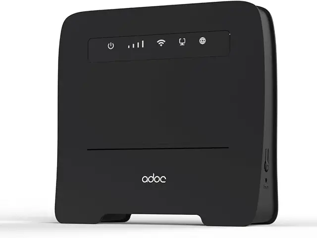Imagen relacionada con Router ADOC R45, 4G Cat 4, Velocidad de WiFi Superior a 300mbps, Compatible con FDD/TDD-LTE, UMTS, Edge/GPRS/gsm, Soporta Volte, 4 Puertos Ethernet LAN/WAN y 2 Puertos RJ11.