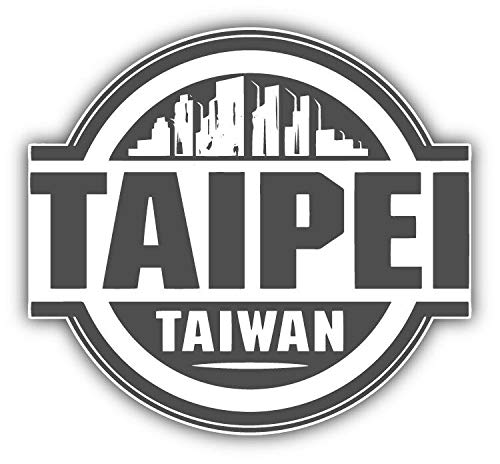 Taipei Taiwan Skyline Label Round Metal 0.75" Lapel Pin Hat Shirt Pin Tie Tack Pinback2