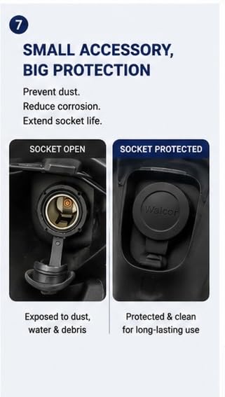Image of WALCOR Charger Socket Dust Cap Cover Compatible with Suzuki Access 125 BS6, Burgman Street 125 BS6 and Avenis