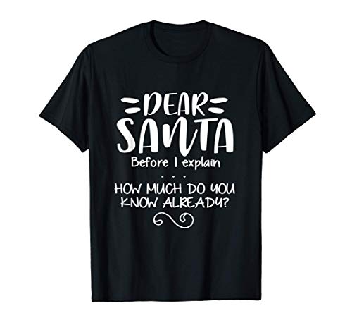 Funny Dear Santa Naughty List Christmas T-Shirt