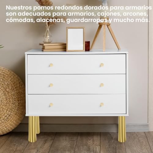 Funda para patas de muebles redondas, 4 topes de metal dorados de 4" para mesa y sofá 6