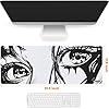 XL Anime Eyes Mouse Pad – Large Manga Girl Desk Mat 31.5x11.8 – Non-Slip, Water-Resistant, Stitched Edges – Aesthetic Japanese Gaming Mat - Image 4