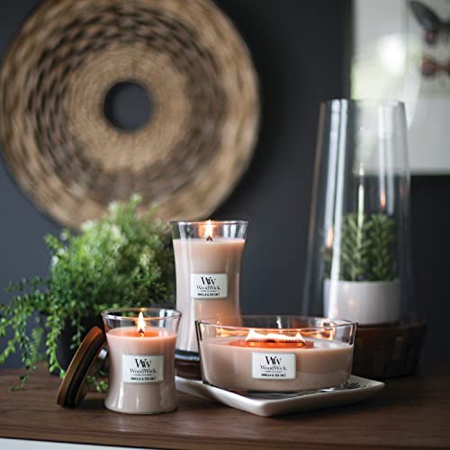 Woodwick Large Hourglass Candle Vanilla & Sea Salt, Light Brown #TOP4