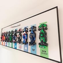 Display Wall Shelf for Speed Champions 77242-77252 F1 Racing Car Sets, Aluminium Floating Mount for Kids Room Bedroom Living Room