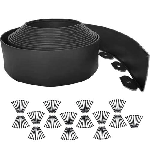 Landscape Edging 98FT,Garden Edging Borders Black [Extra Tall 4IN High]