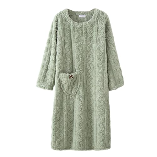 MilaCorinna ゆめパジャマ レディース パジャマ ルームウェア もこもこ ふわふわ あったか ワンピース フランネル 可愛い 着る毛布 ケーブル柄 部屋着 室内着 アウター 長袖パジャマ 大人 防寒 保温 秋 冬 軽量 プレゼント ギフト