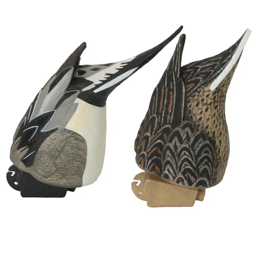 Avery GHG Pro-Grade Pintail Butt-Up Feeder Pack Decoys | Realistic Durable Duck Hunting Decoy Set, Head-Down Feeding Posture, Forward Weighted Swim Keel, 1 Drake & 1 Hen Bottom-Up Floaters (73132)
