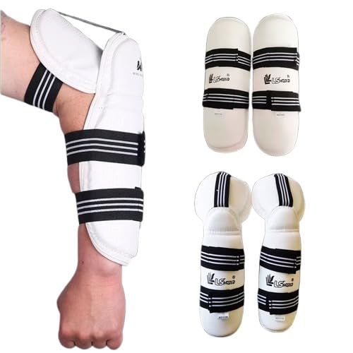 Kit di protezione per taekwondo, set completo di protezioni per braccia, stinco, gomito, gamba, supporto per adulti, bambini, combattimento, karate, arti marziali, sparring, allenamento, sanda, muay