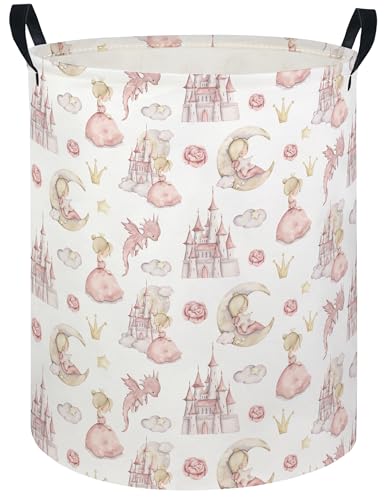 Image of Baby Laundry Hamper kids laundry Basket Waterproof Laundry Bag for Bedroom Clothes Organizer Room Decor(Castle)