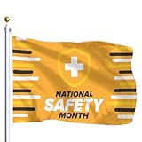 Carlorm National Safety Month In June Flags 3x5 Outdoor Novelty Flags 3x5 Wall Art For Party 3x5 Ft, Retirement Gifts For Women