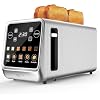 Keenstone Toaster 4 Slice, Digital Smart Toaster with TouchScreen, Memory Function, Single Slot Toasting, Timer, Reheat & Defrost for Bagels, Bread, Waffles, Muffin, Stainless Steel Kitchen Essentials