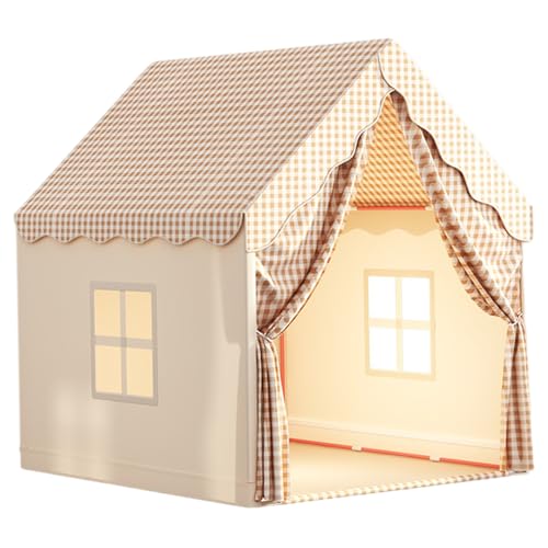 Tienda de campaña para niños Jorzer de tela plegable con puerta y ventana para casa de juegos