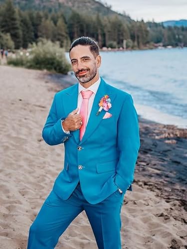 Mens Suit for Wedding 2 Piece Men Slim Fit Suit Formal Business Two Button Jacket Pants Suits for Men Prom Dinner2